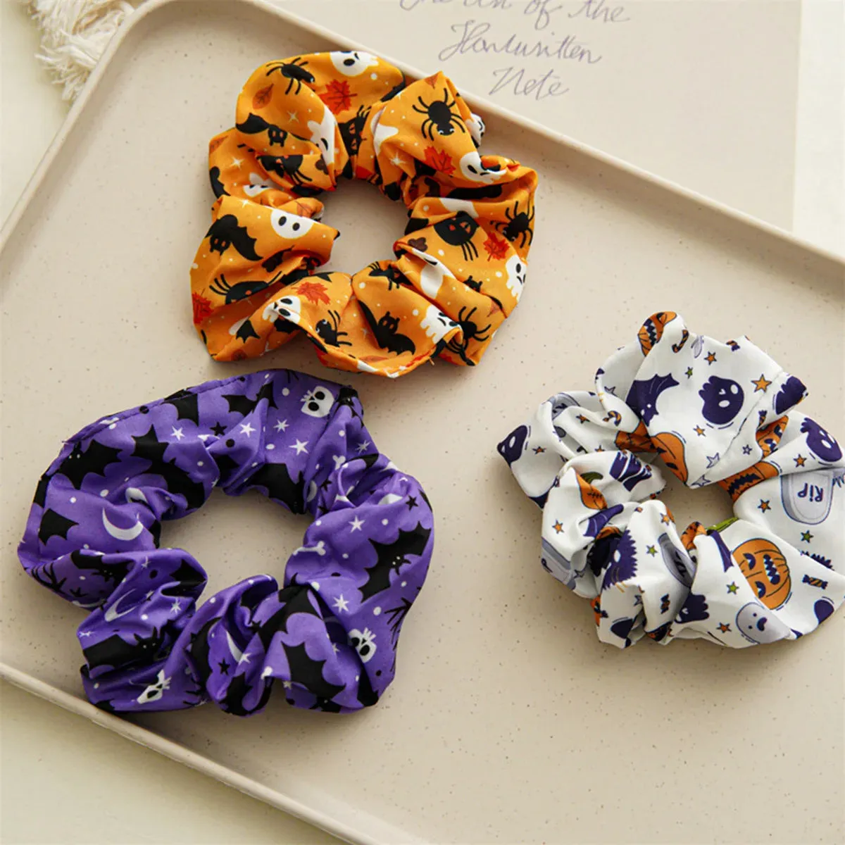 Dark Goth Horror 4 pcs Hair Scrunchie