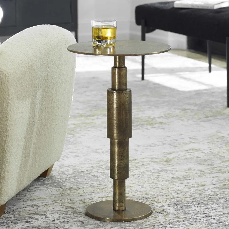 Descend 14" Round Column Accent Table