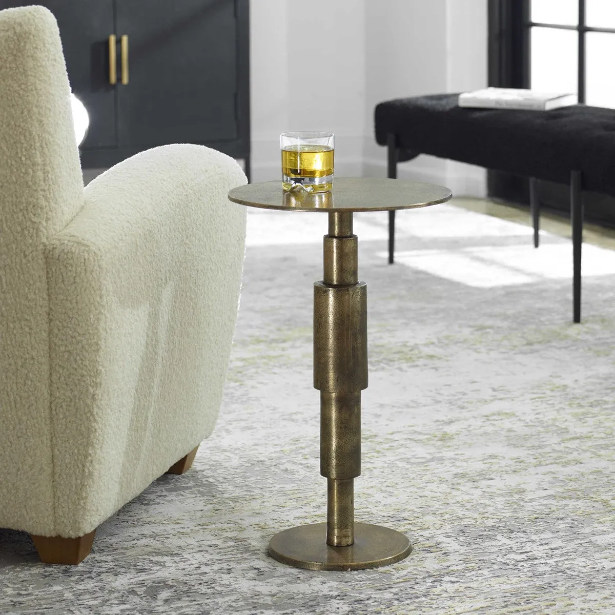 Descend 14" Round Column Accent Table