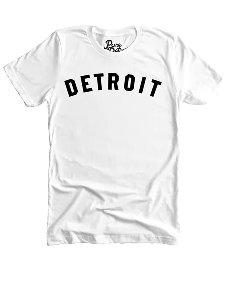 Detroit Classic T-shirt - White / Black Unisex