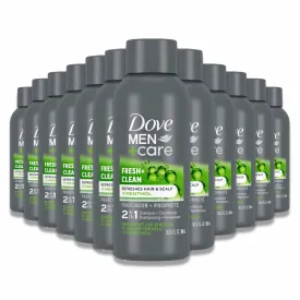Dove Men Care - Fresh and Clean 2-in-1 Shampoo   Conditioner - 3 Oz - 12 Pack