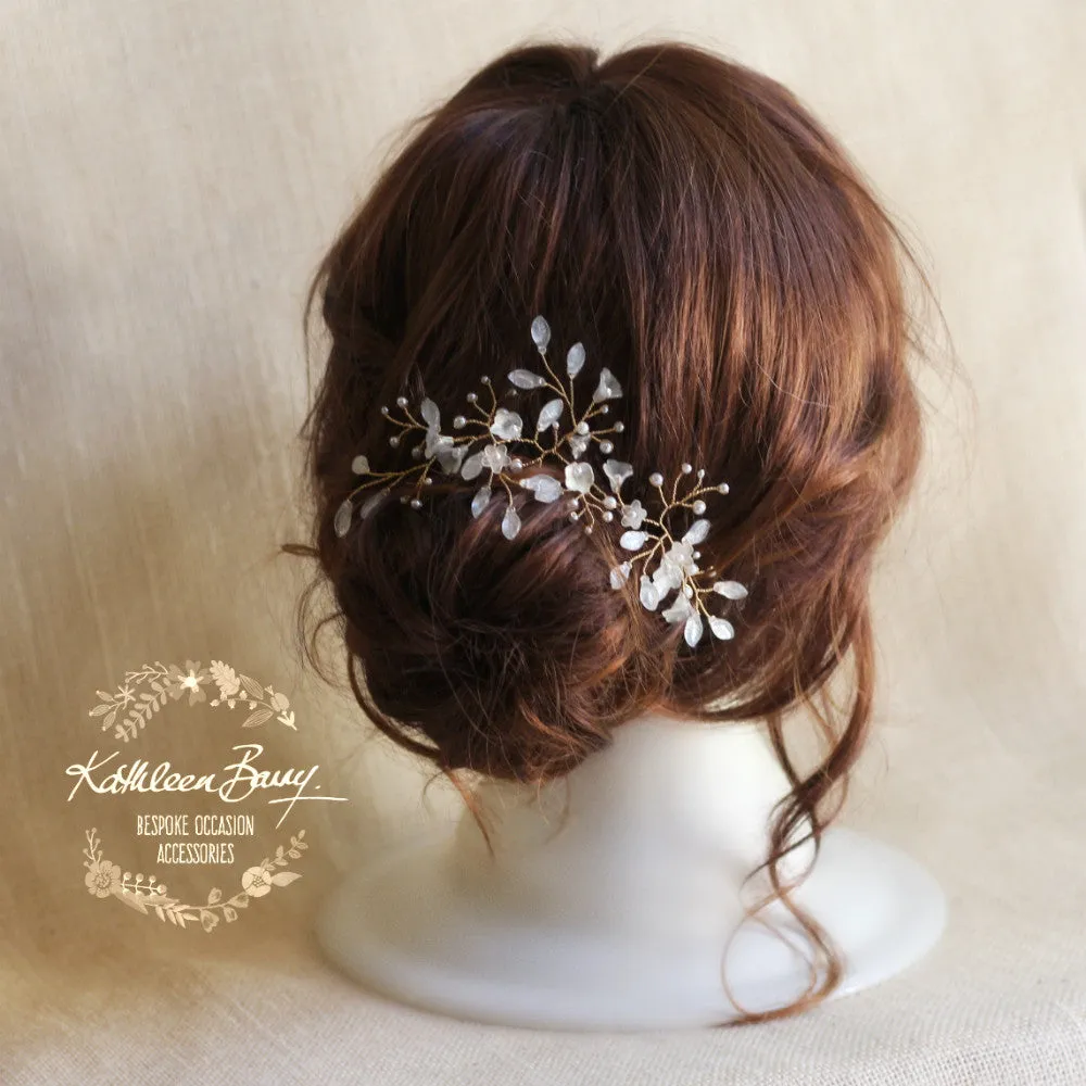Eden pearly Hair Vine - Available in Silver, gold & Rose gold