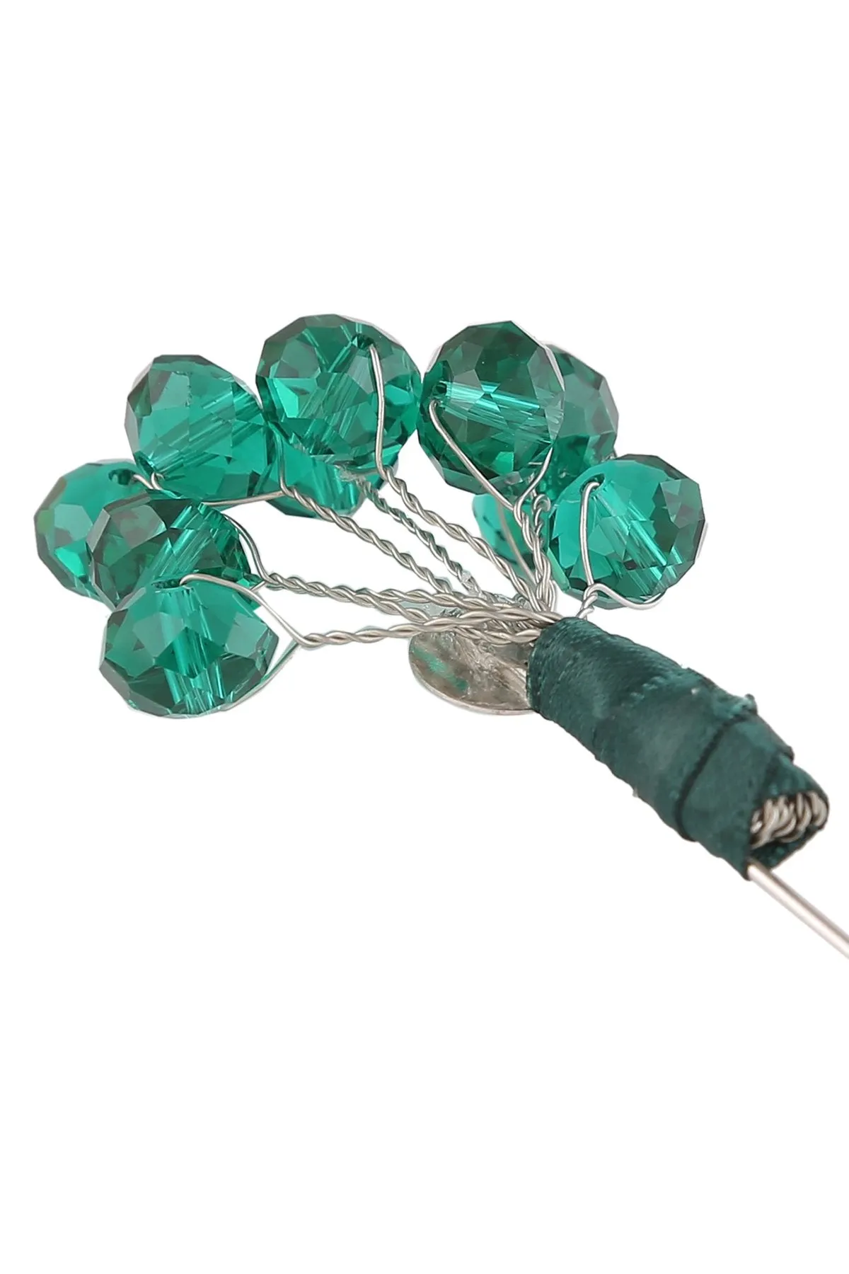 Emerald Green Tree Design Shiny Lapel Pin