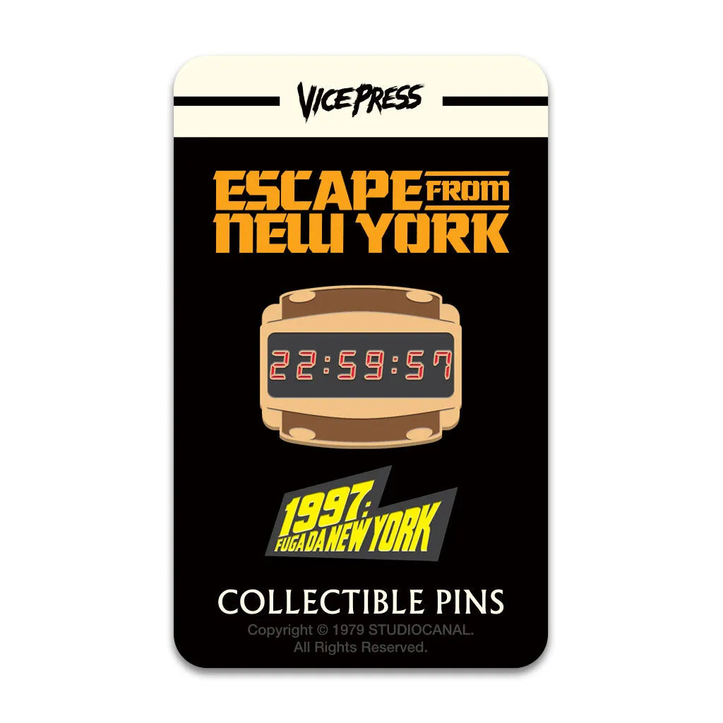 Escape From New York Pin Set - Countdown Watch & Italian Logo