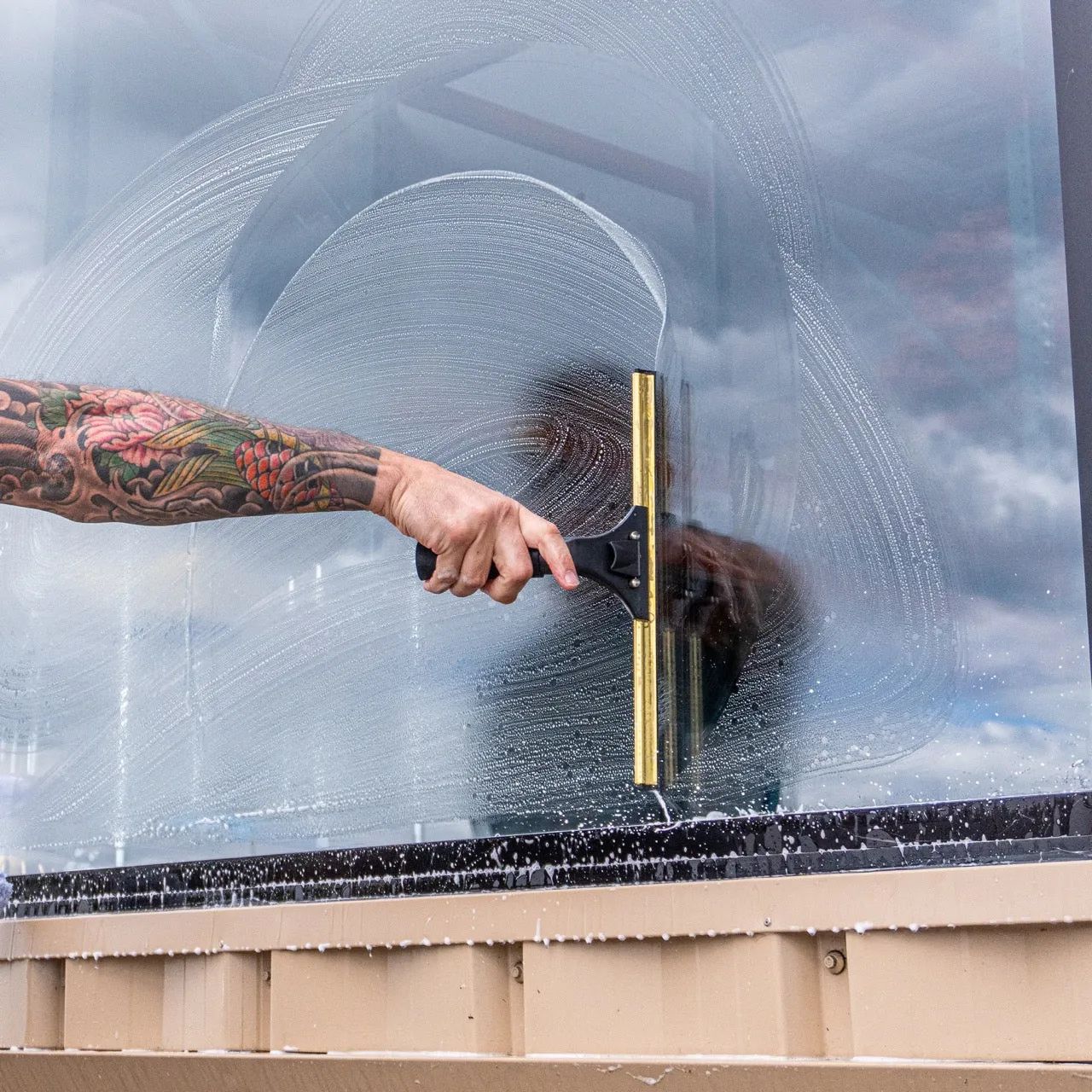 Ettore Complete Brass Ledge-Eze Squeegee