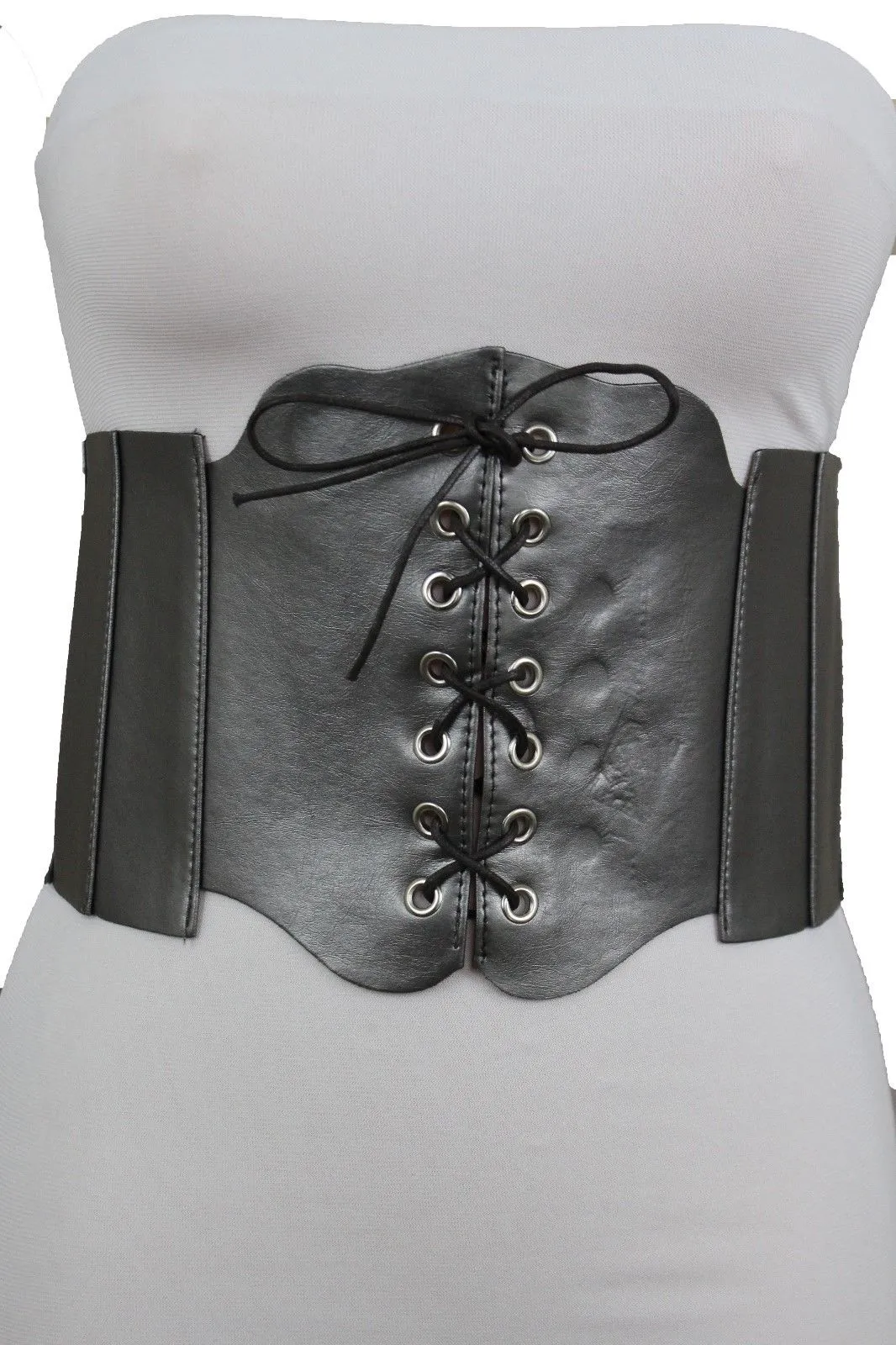 Faux Leather Wide Sexy High Waisted Corset Belt