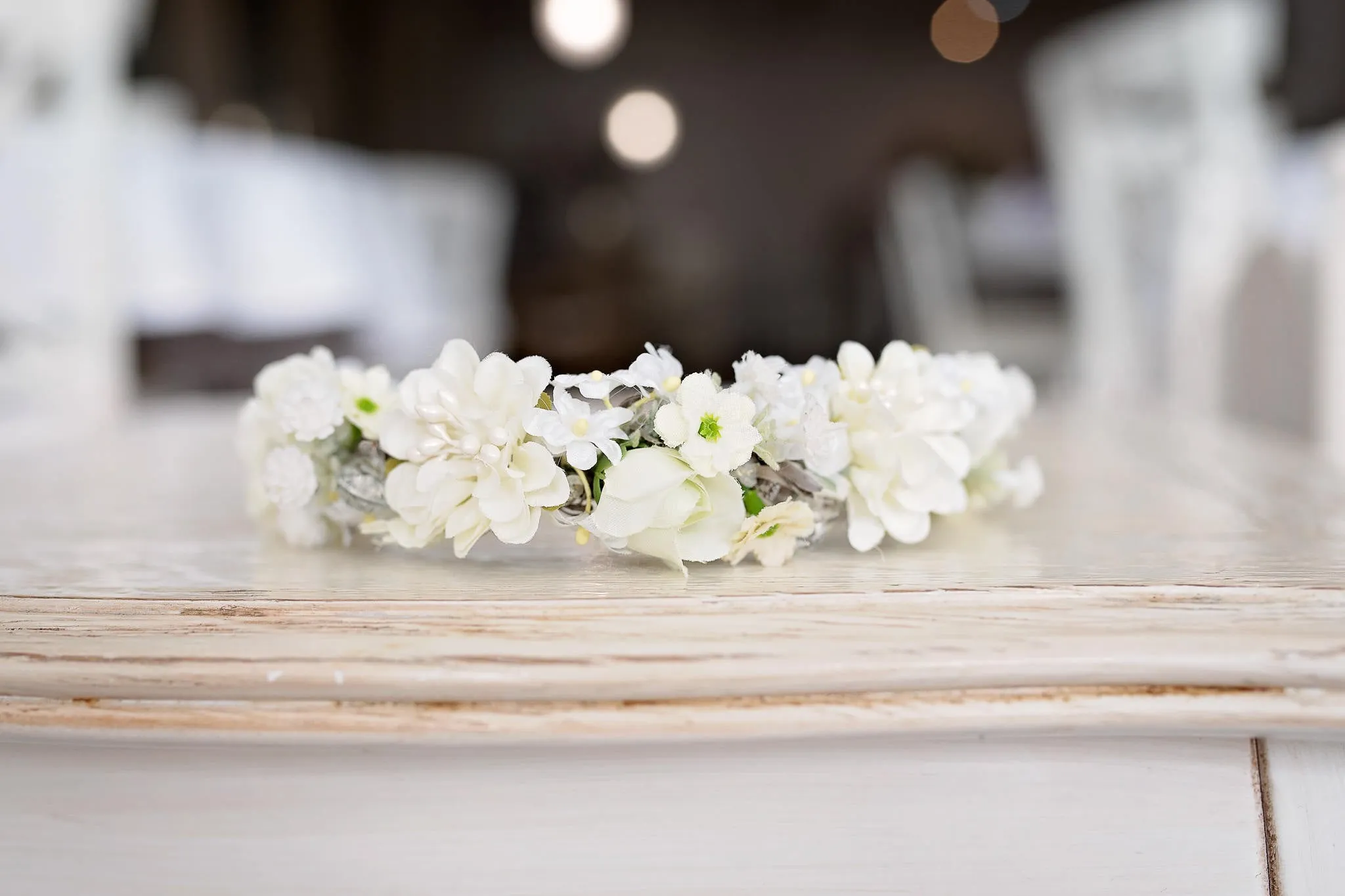 Floral headband for first communion Communion headband Girls headband Floral accessories Hair flowers Hair accessories Magaela Handmade