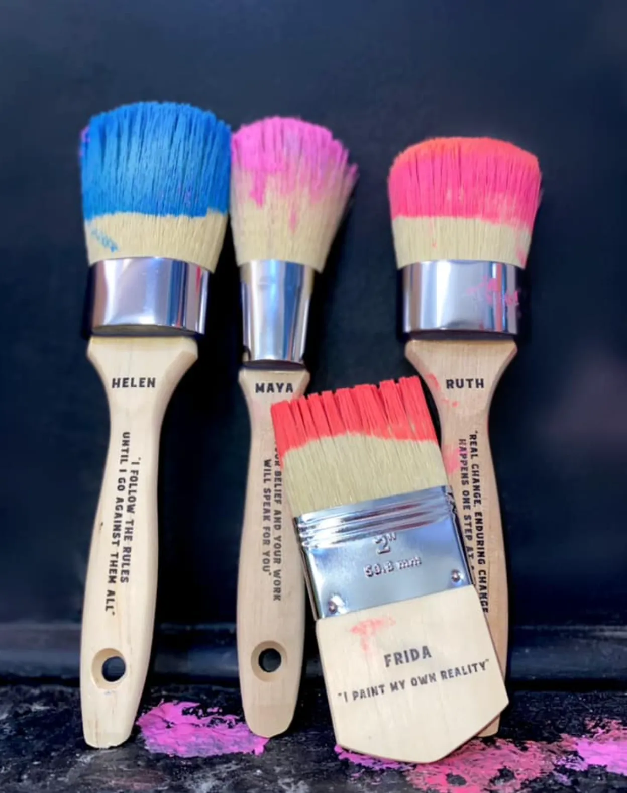 Frida 2" Flat Clay & Chalk Paint Brush