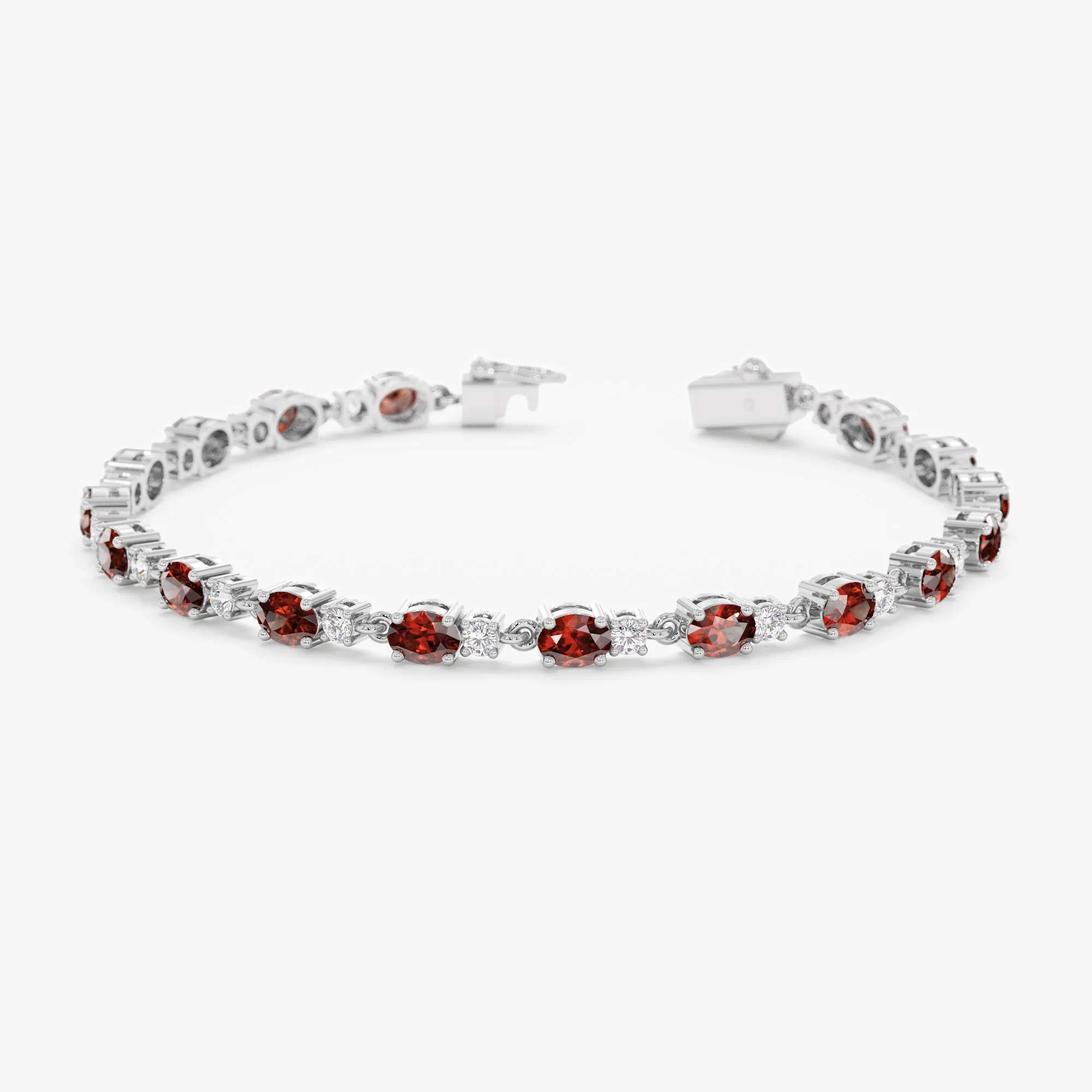Garnet & Diamond Eternity Bracelet, Ivy