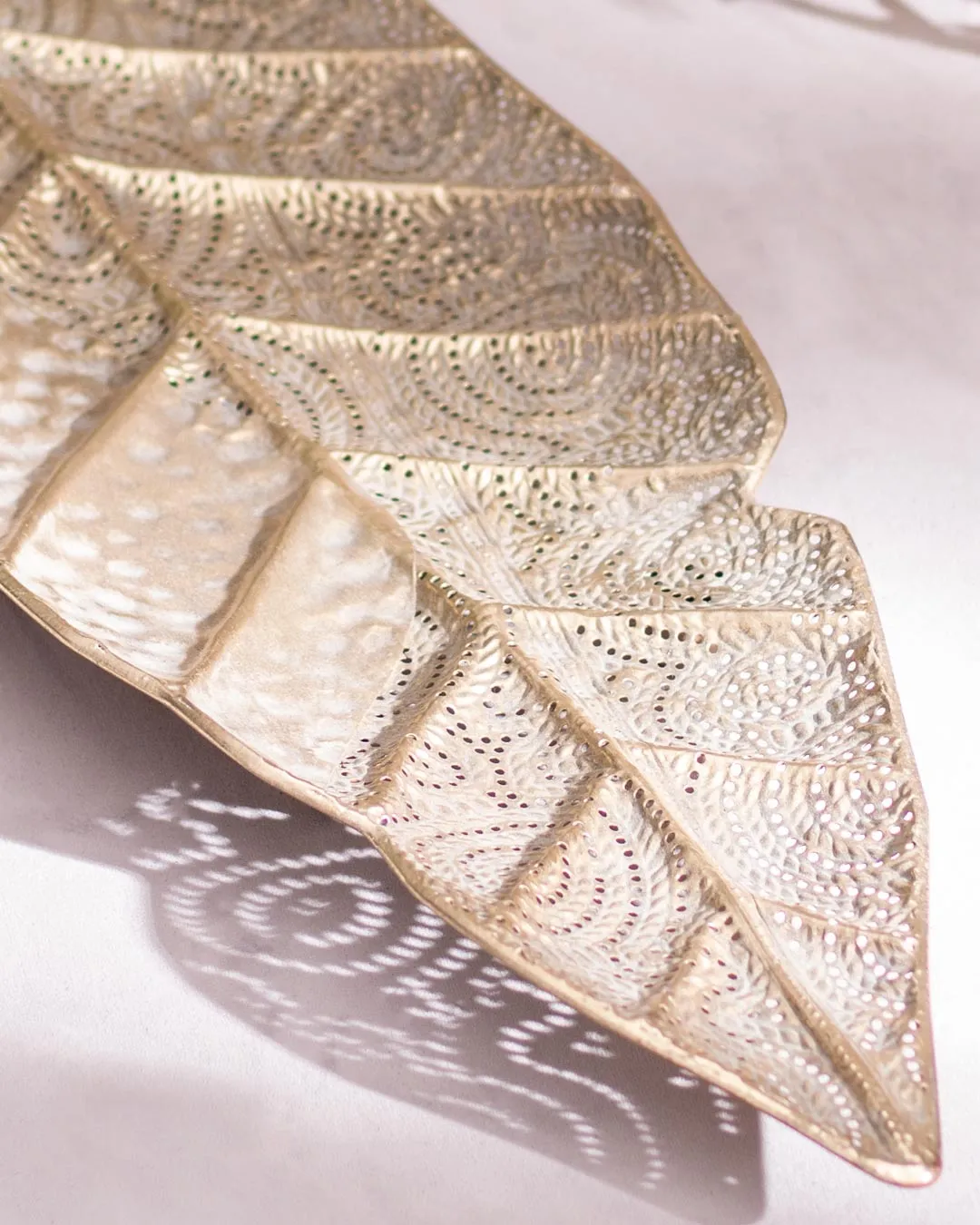 'Gilded Garden' Metal Leaf Serving Platter