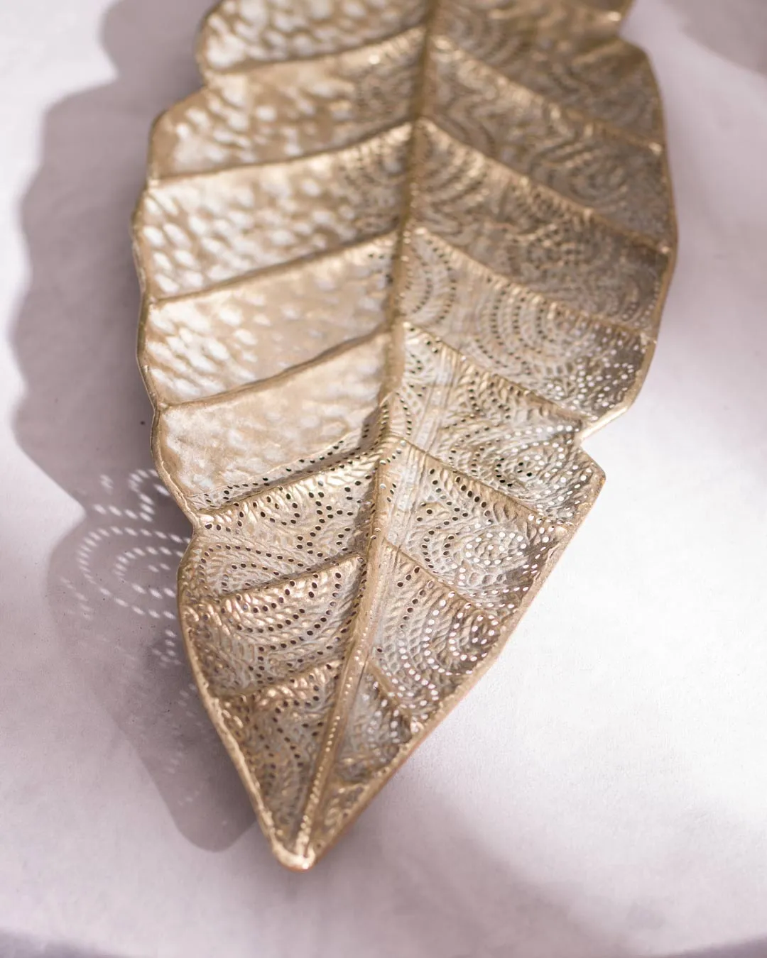 'Gilded Garden' Metal Leaf Serving Platter
