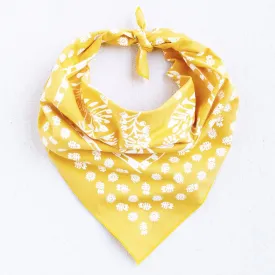 Golden Yellow Floral Bandana