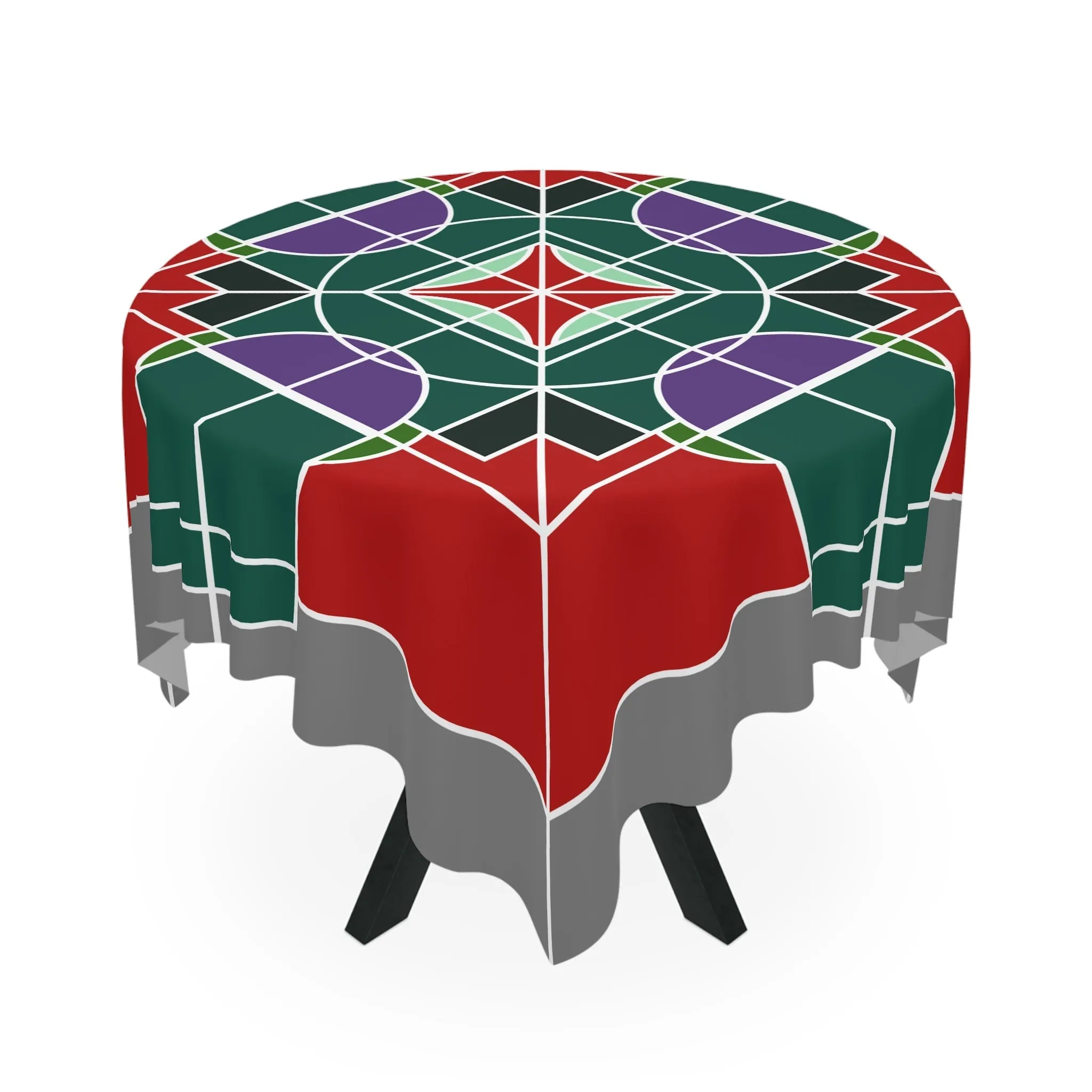 Handmade Mandala Tablecloth Square - Original Art