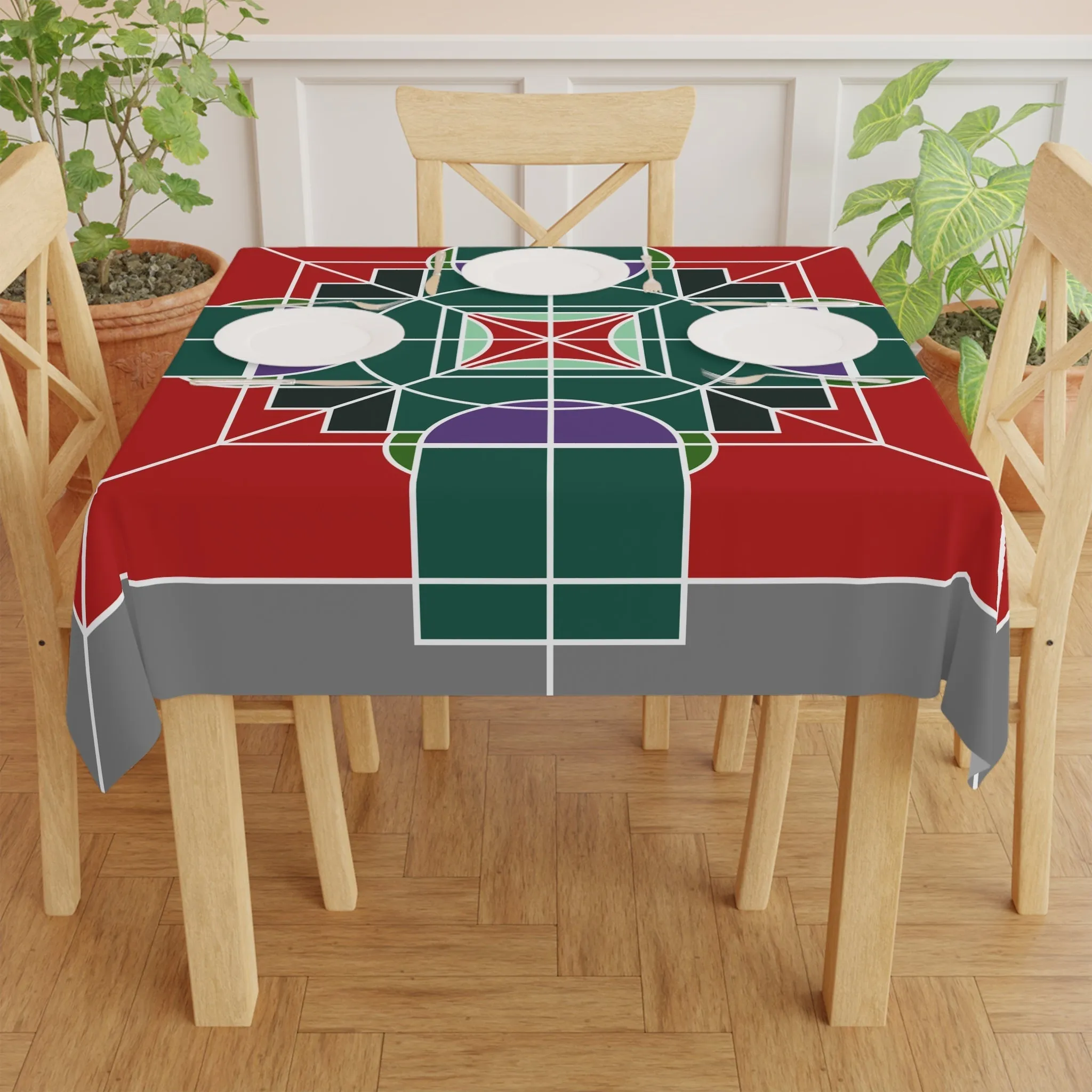 Handmade Mandala Tablecloth Square - Original Art