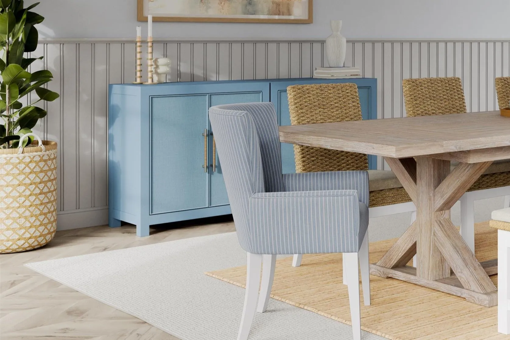 Hilton Head 36" 2-Door Blue Accent Chest