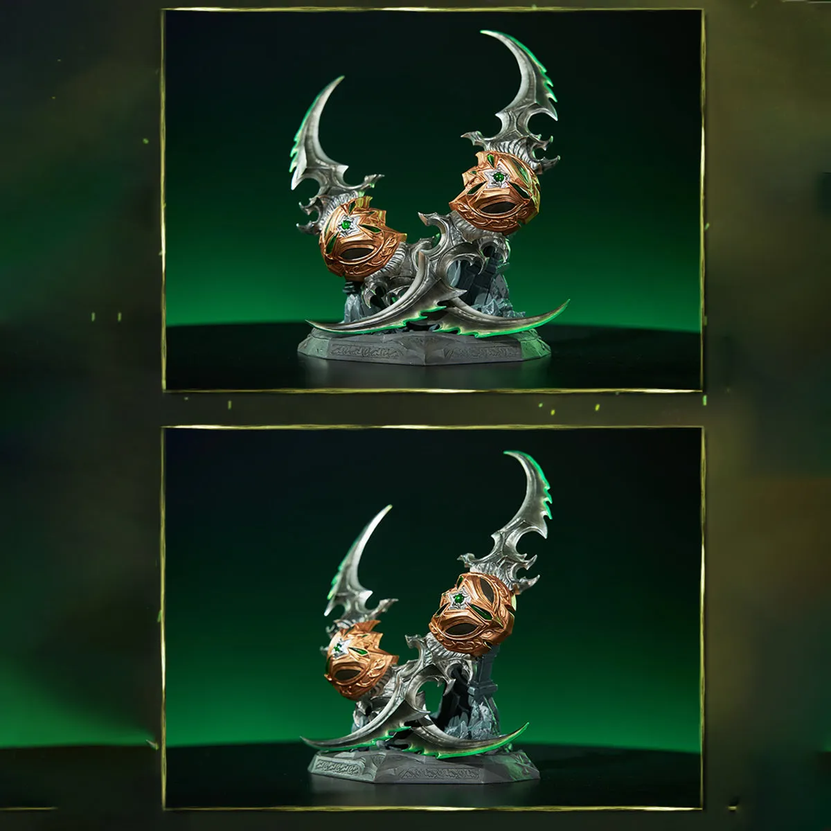 HiPlay HEX Collectibles Figure Accessory: Warglaives of Azzinoth Metal Replica Statue For Height 22cm Miniature