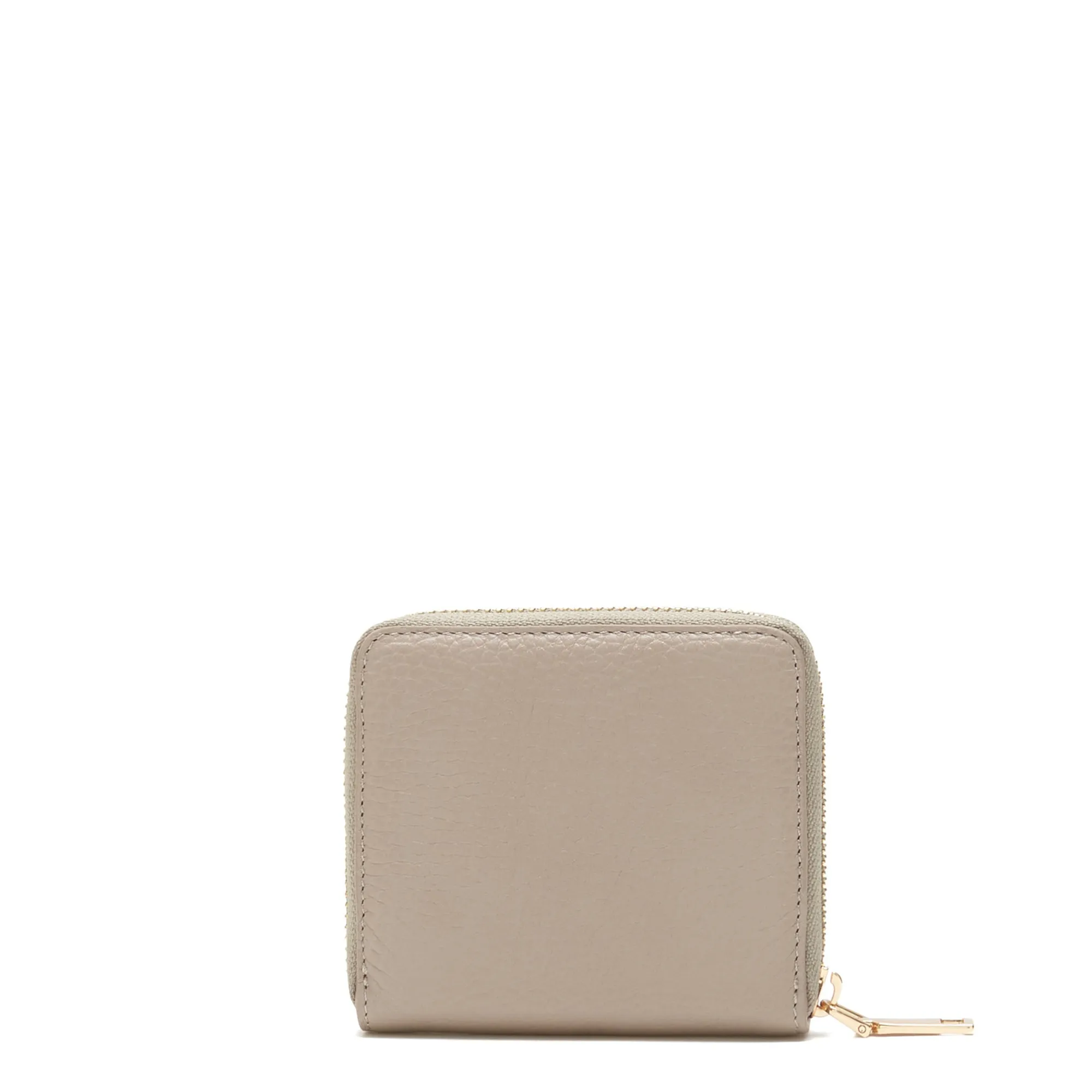 Honoré Jules taupe calfskin leather zipper wallet