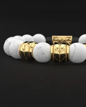 Howlite Bracelet 12mm | Woven