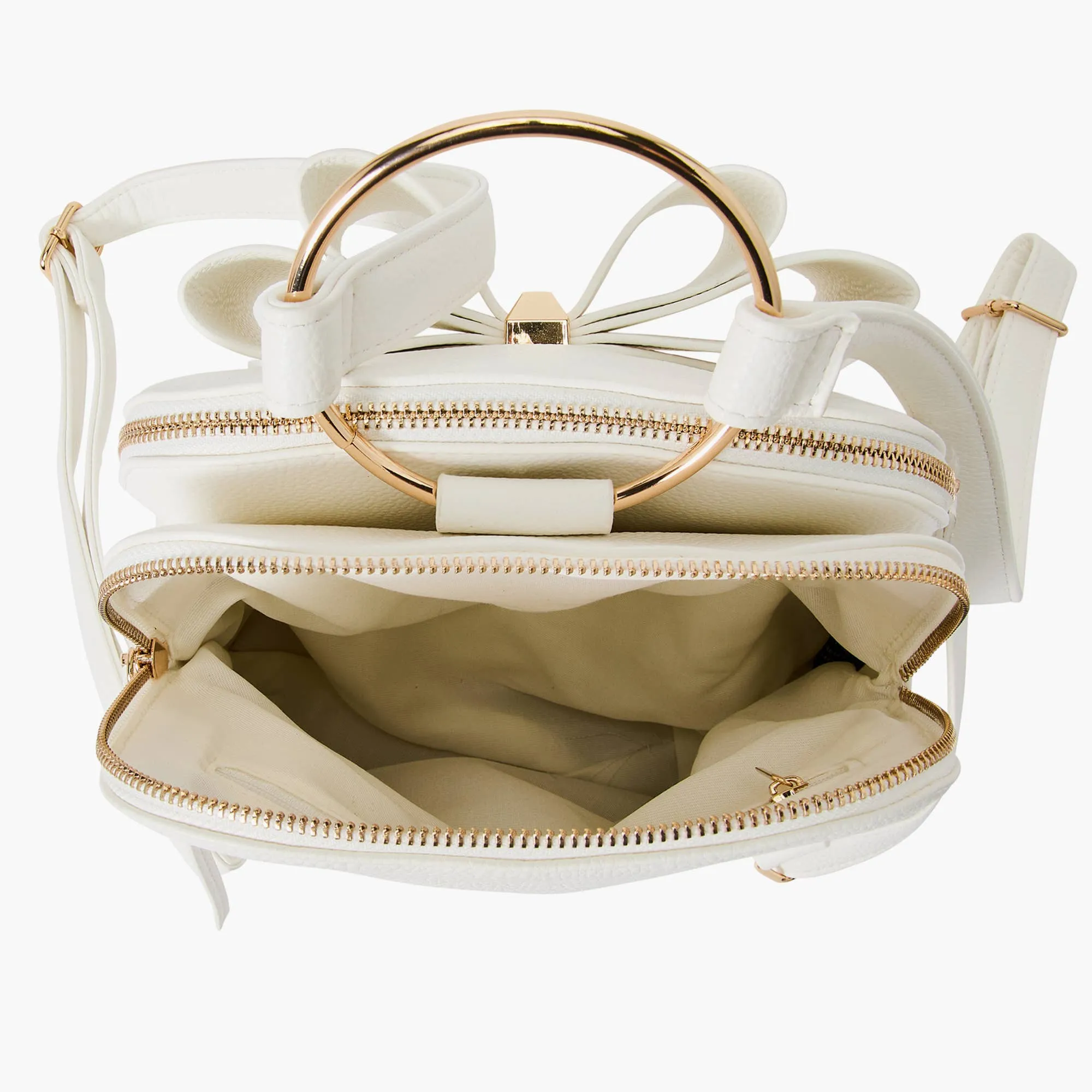 Instant Shipping! Jasmine Bowtie Backpack: White
