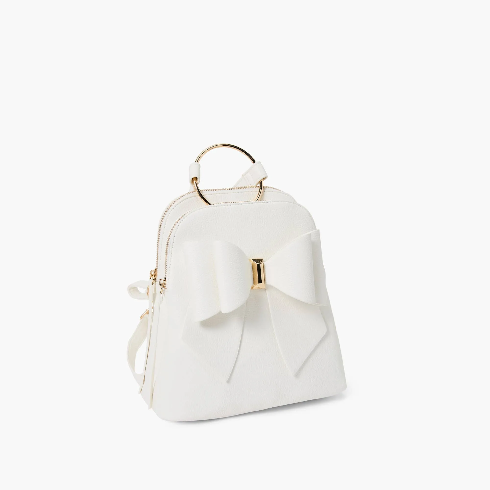 Instant Shipping! Jasmine Bowtie Backpack: White