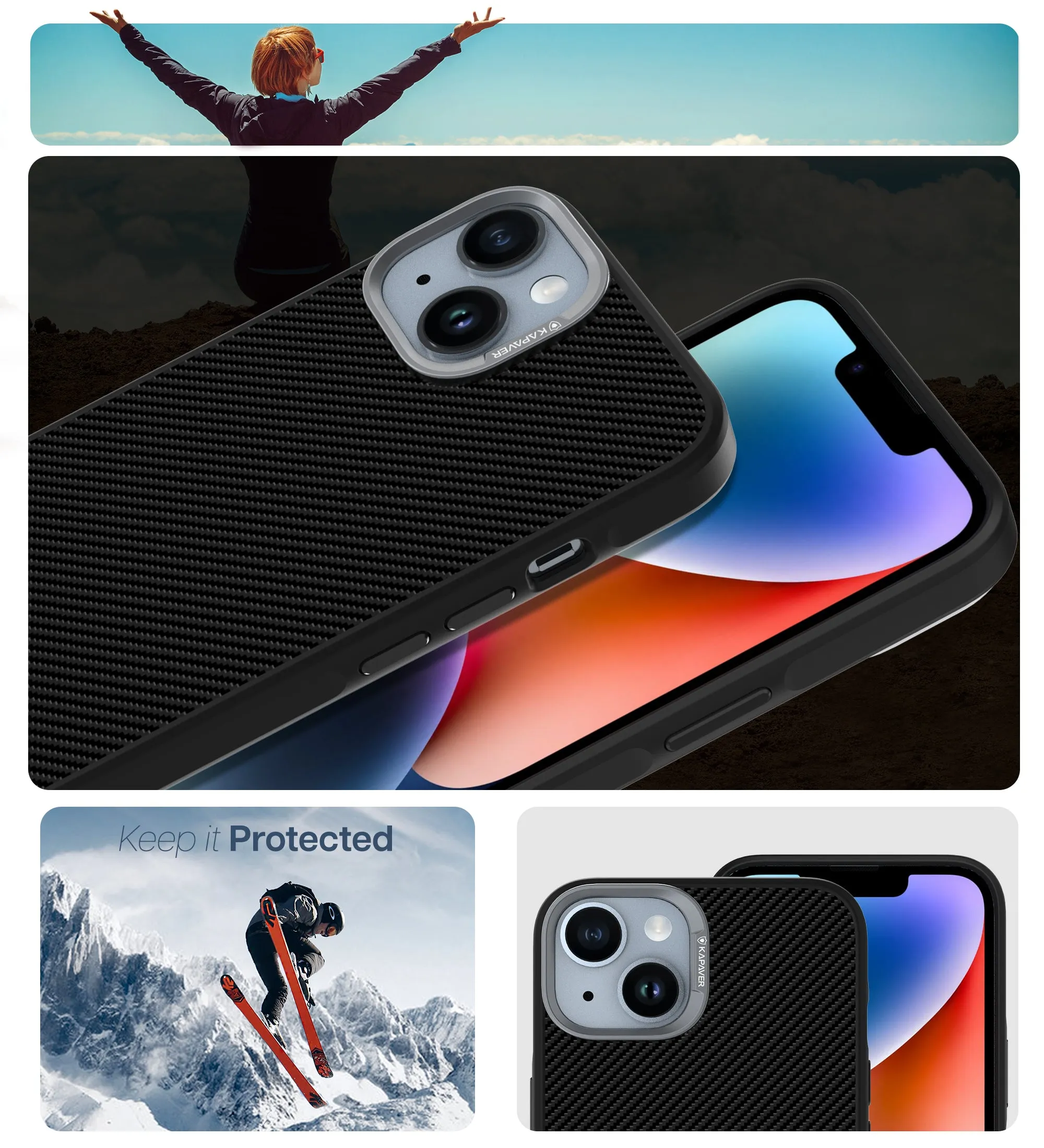 iPhone 14 Back Cover Case | Elektro Armor - Black