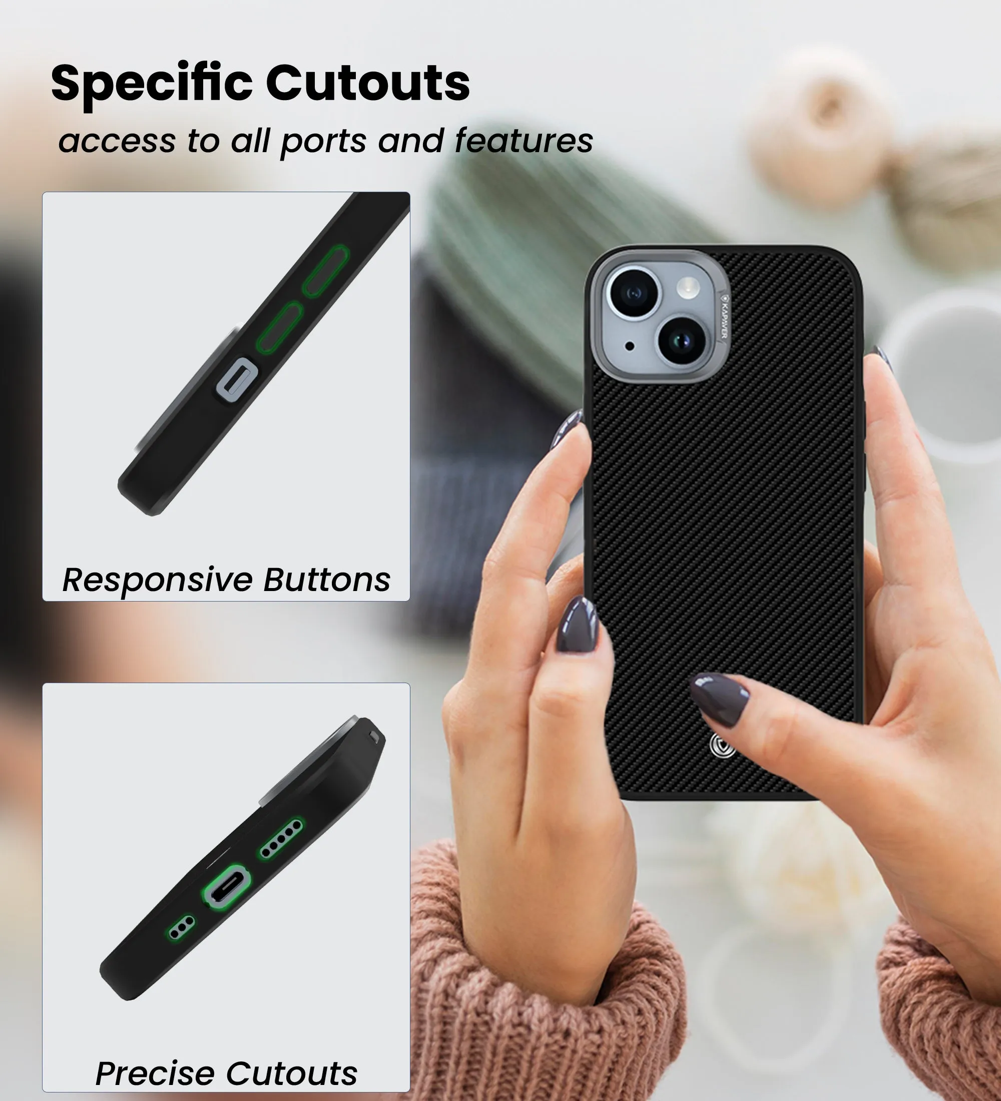 iPhone 14 Back Cover Case | Elektro Armor - Black