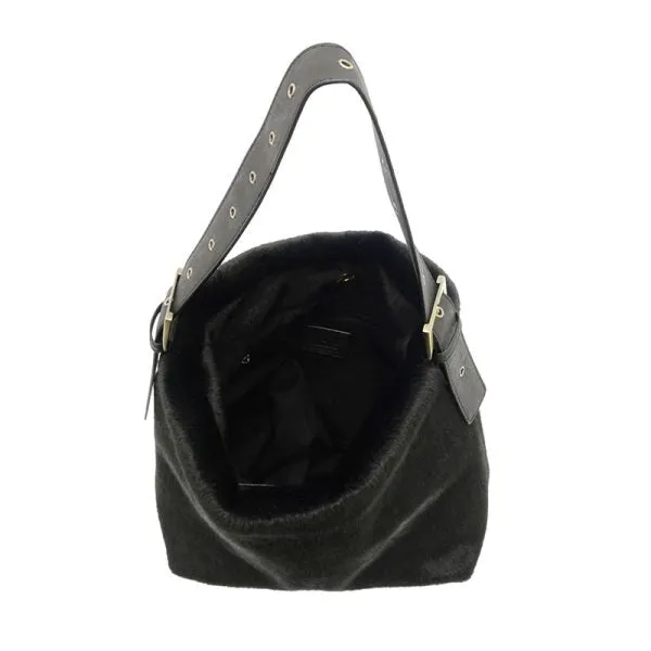 JOY ACCESSORIES TERESA FAUX FUR HOBO - BLACK - L825700