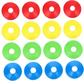 Kisangel 12PCS Football Obstacle Plates Bright Colored Logo Markers for Sports Training Durable Non Fading Design for Imagination and Creativity Development for Outdoor Games and Drills
