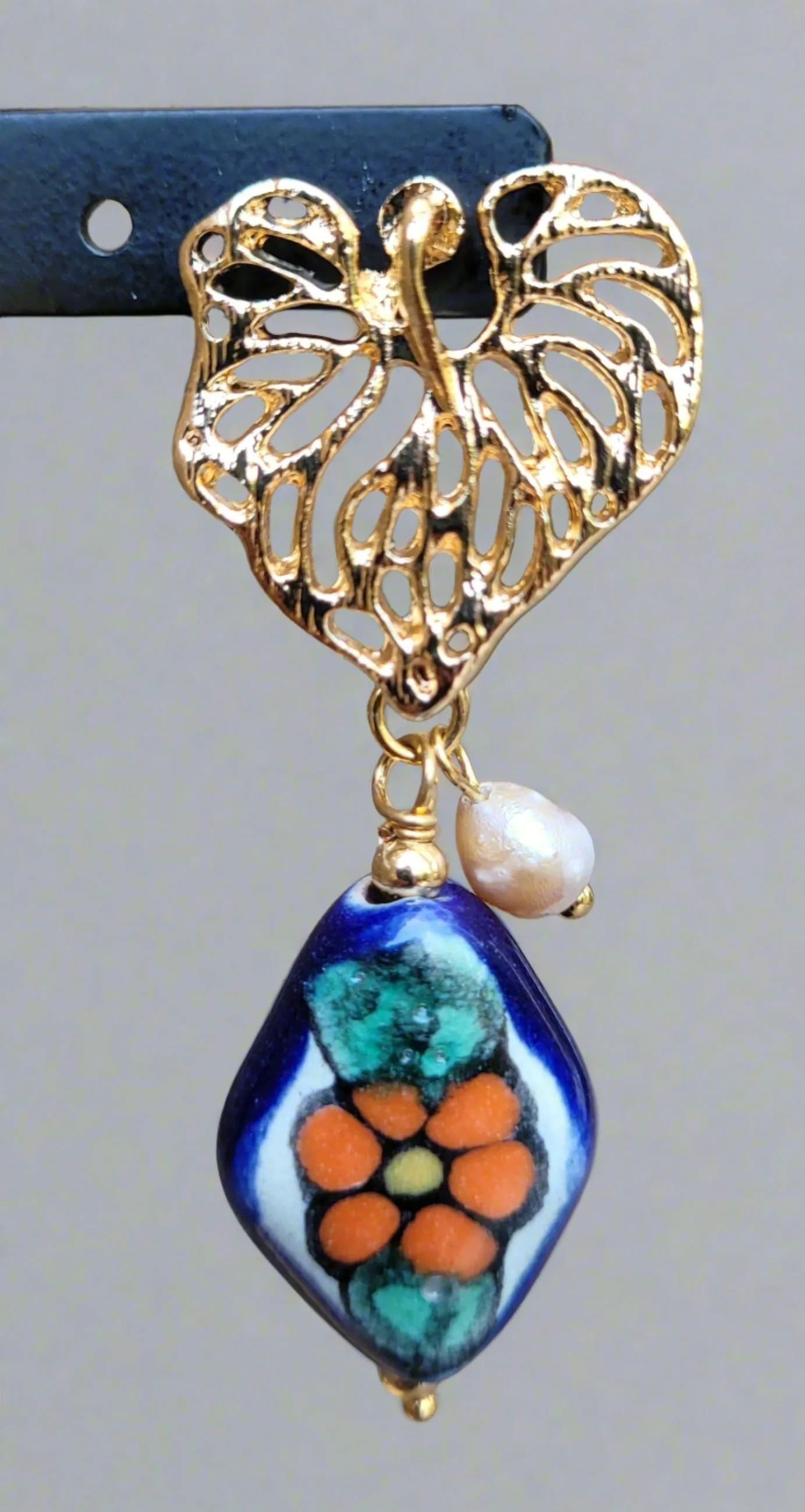 Leave  Talavera earrings