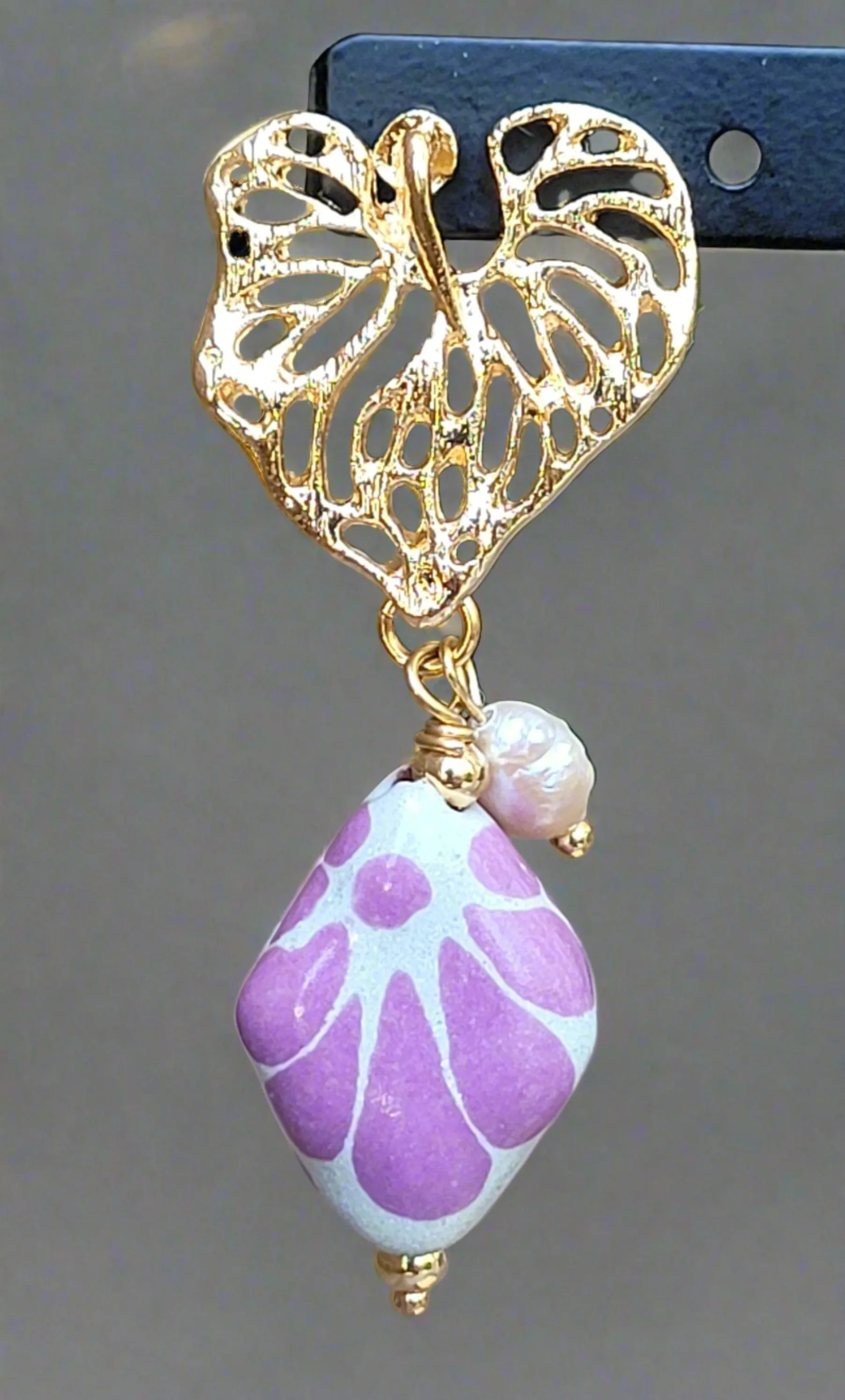 Leave  Talavera earrings