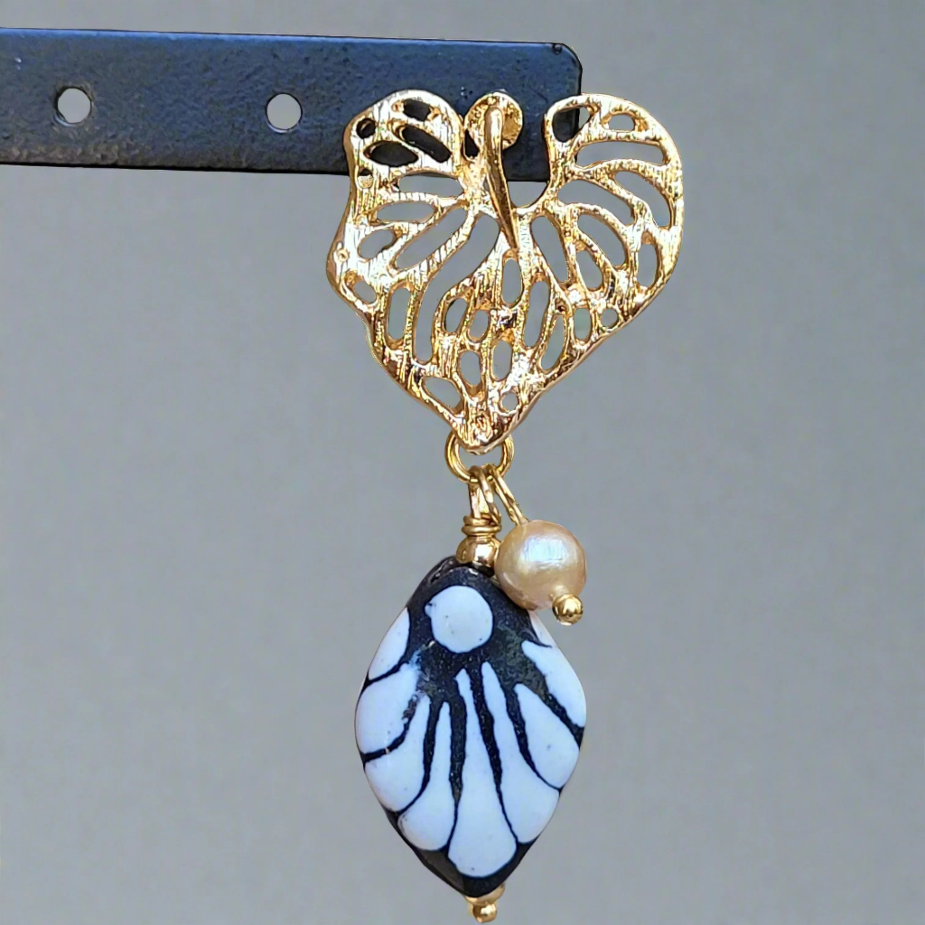 Leave  Talavera earrings