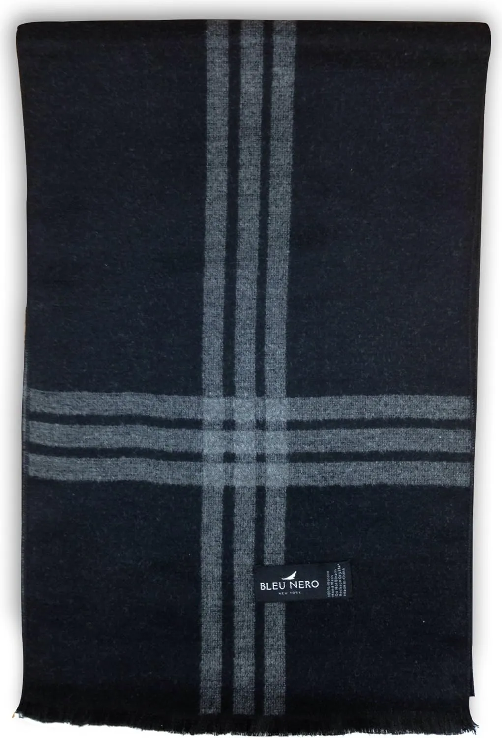 Livativ Bleu Nero Luxurious Winter Scarf Premium Cashmere Feel Unique Design Selection