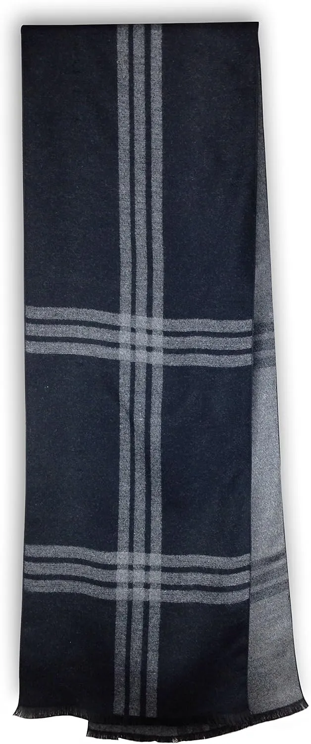 Livativ Bleu Nero Luxurious Winter Scarf Premium Cashmere Feel Unique Design Selection