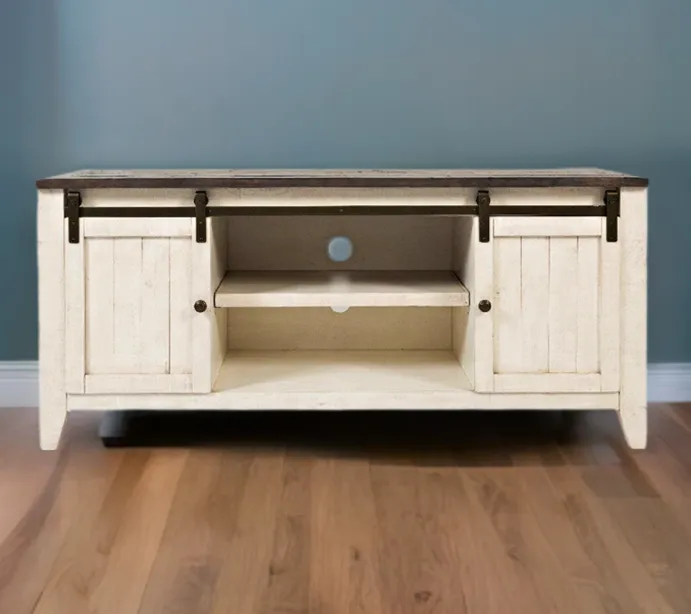 Loft 60" Media Console with Gliding Barn Door
