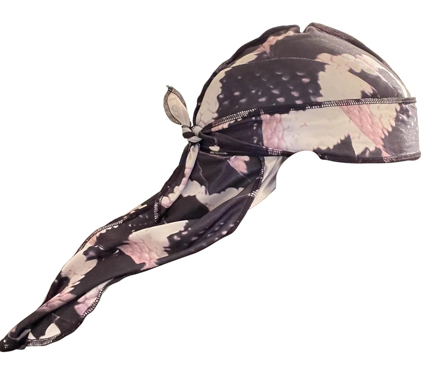 Lucia Premium Silky Anime Durag (Black and White Snake) - One Size Fits All - Unisex Adults - 1 Count (Pack of 1)