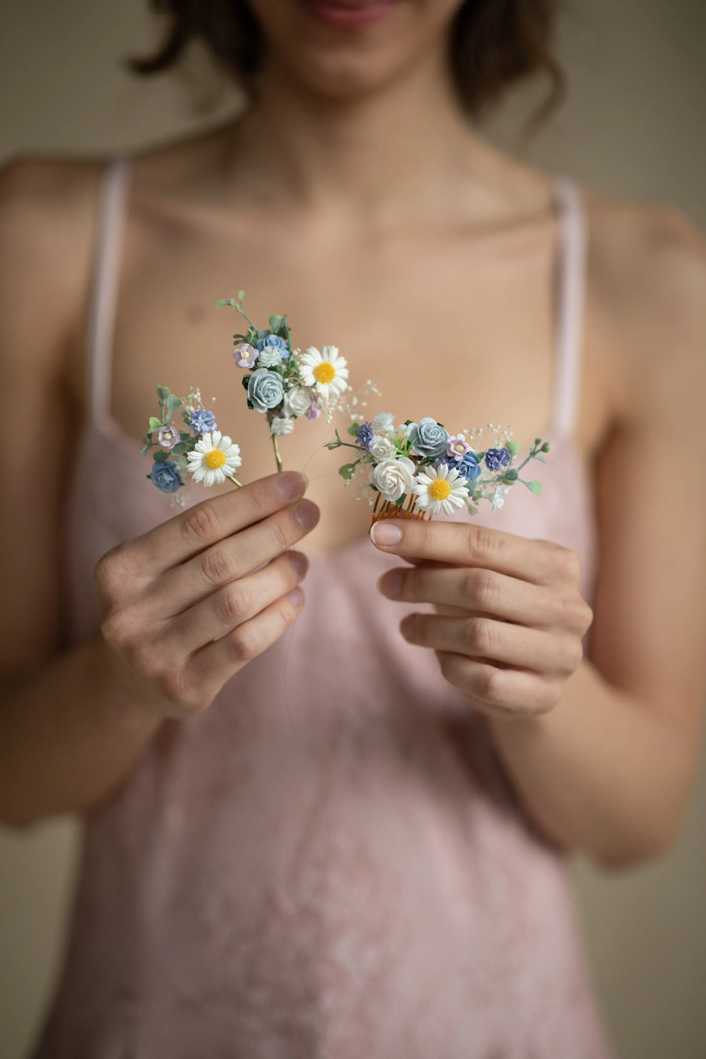 Meadow pastel wedding hair set