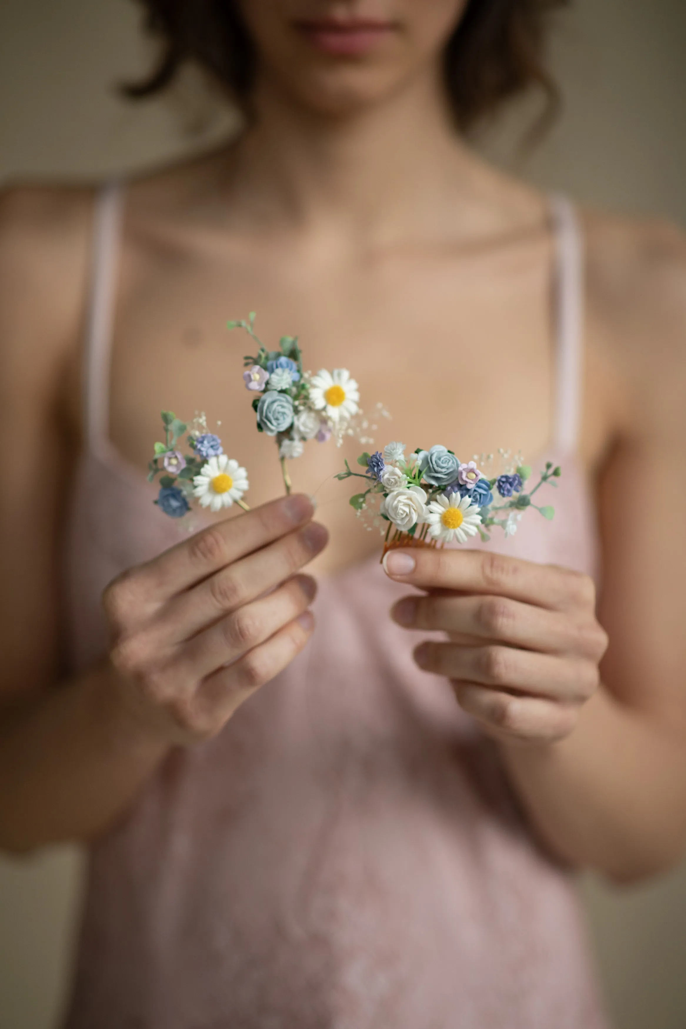 Meadow pastel wedding hair set