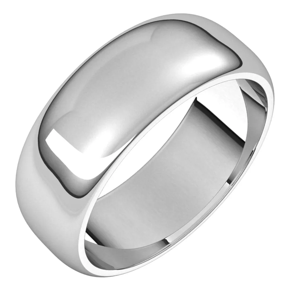 Men's Half Round Wedding Band | 7MM