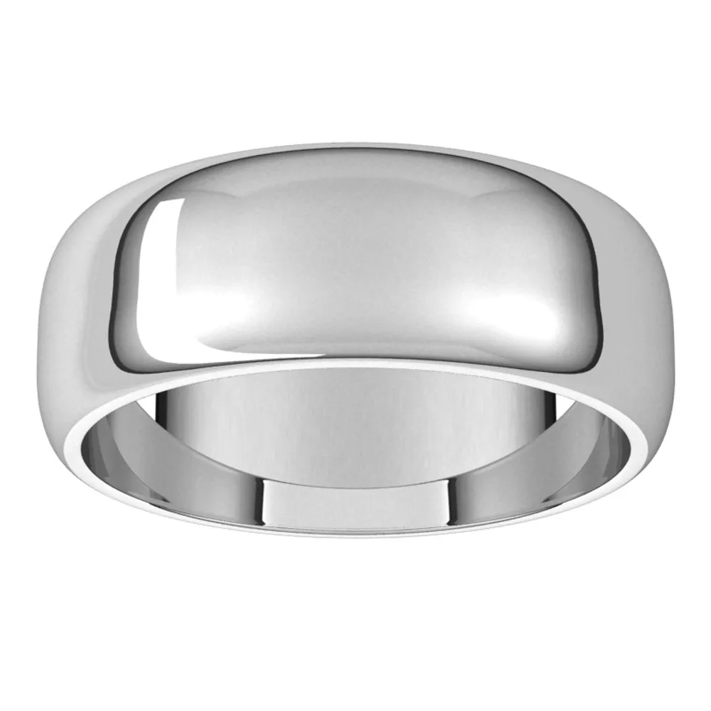 Men's Half Round Wedding Band | 7MM