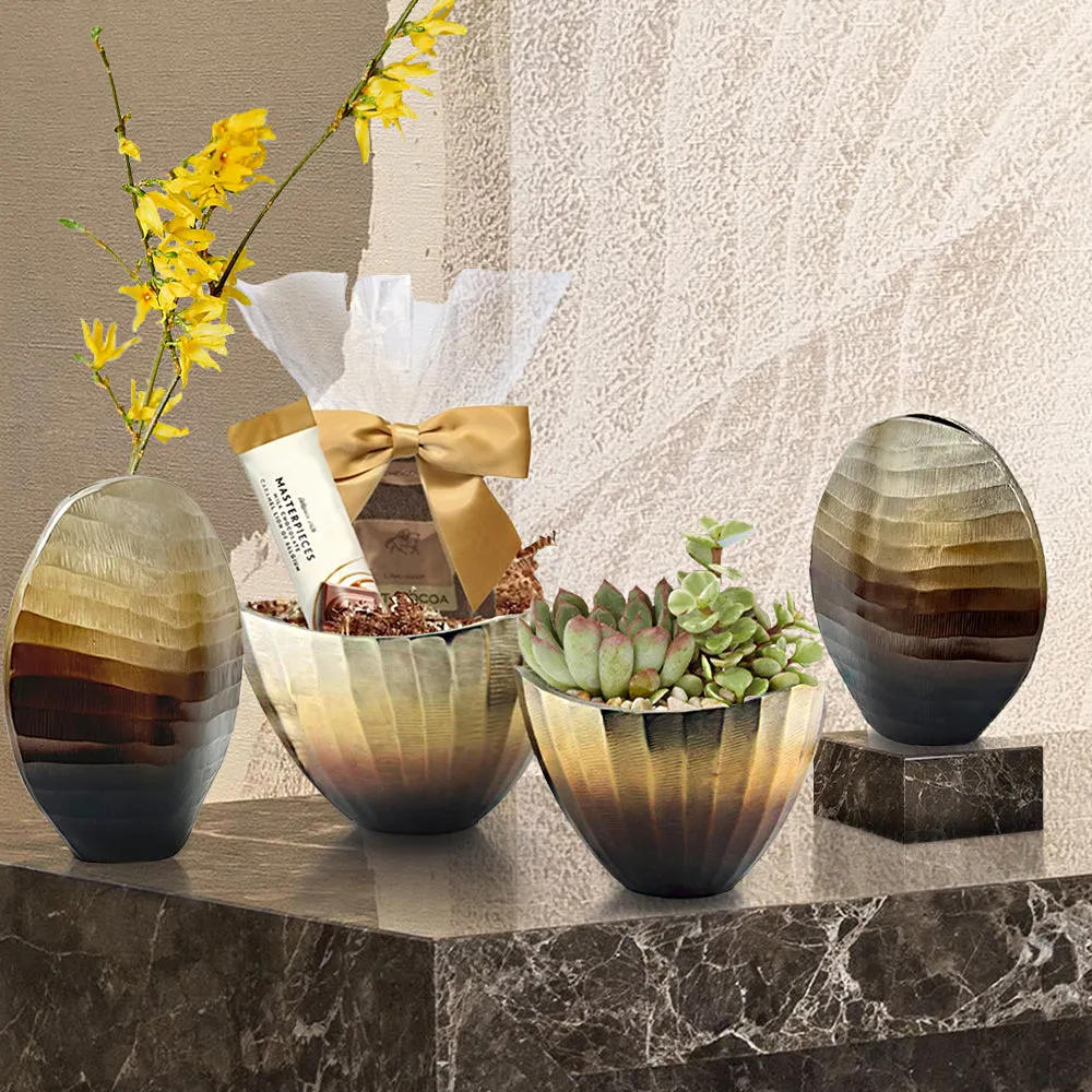 Metal Gradient Centerpiece Bowl