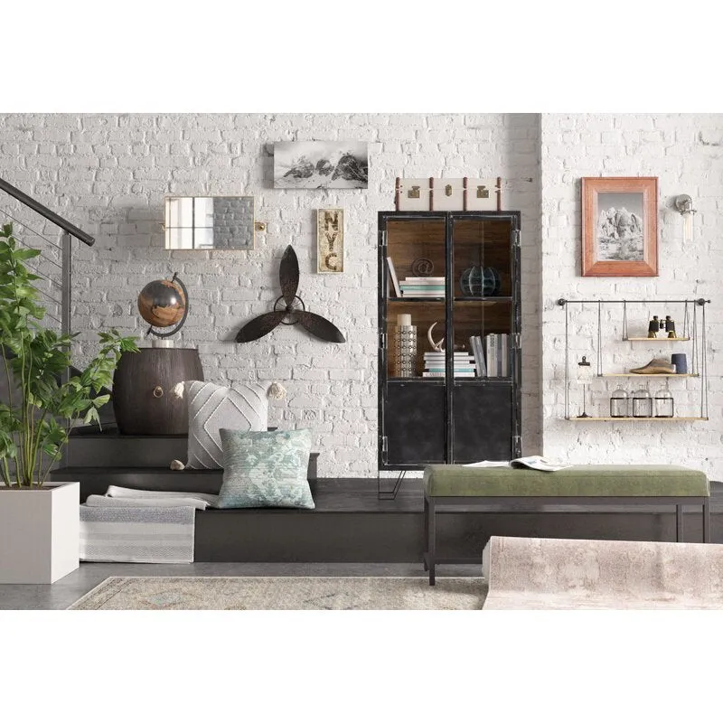 Mome 3 Piece Rectangle Black/Brown Tiered Shelf