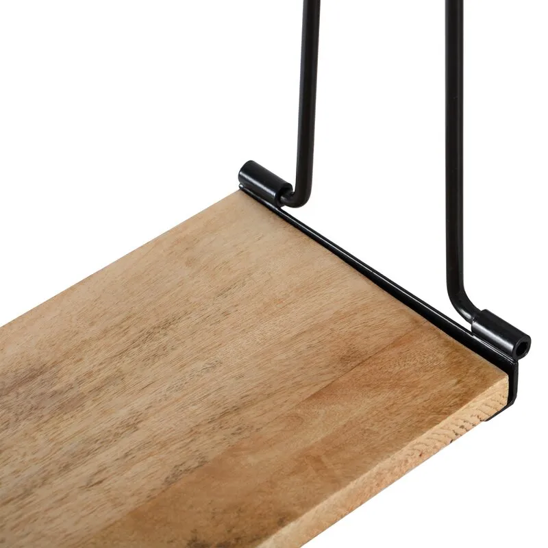 Mome 3 Piece Rectangle Black/Brown Tiered Shelf