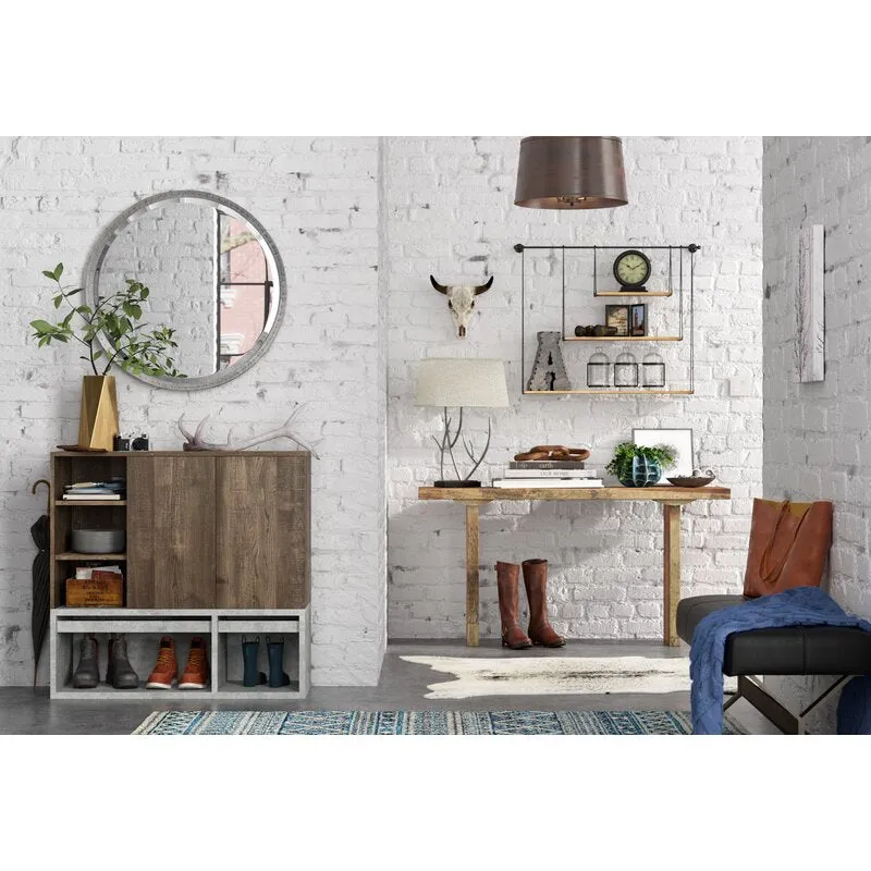 Mome 3 Piece Rectangle Black/Brown Tiered Shelf
