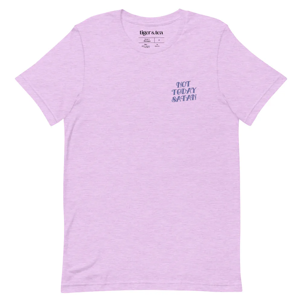 Not Today Satan Embroidered Unisex T-Shirt