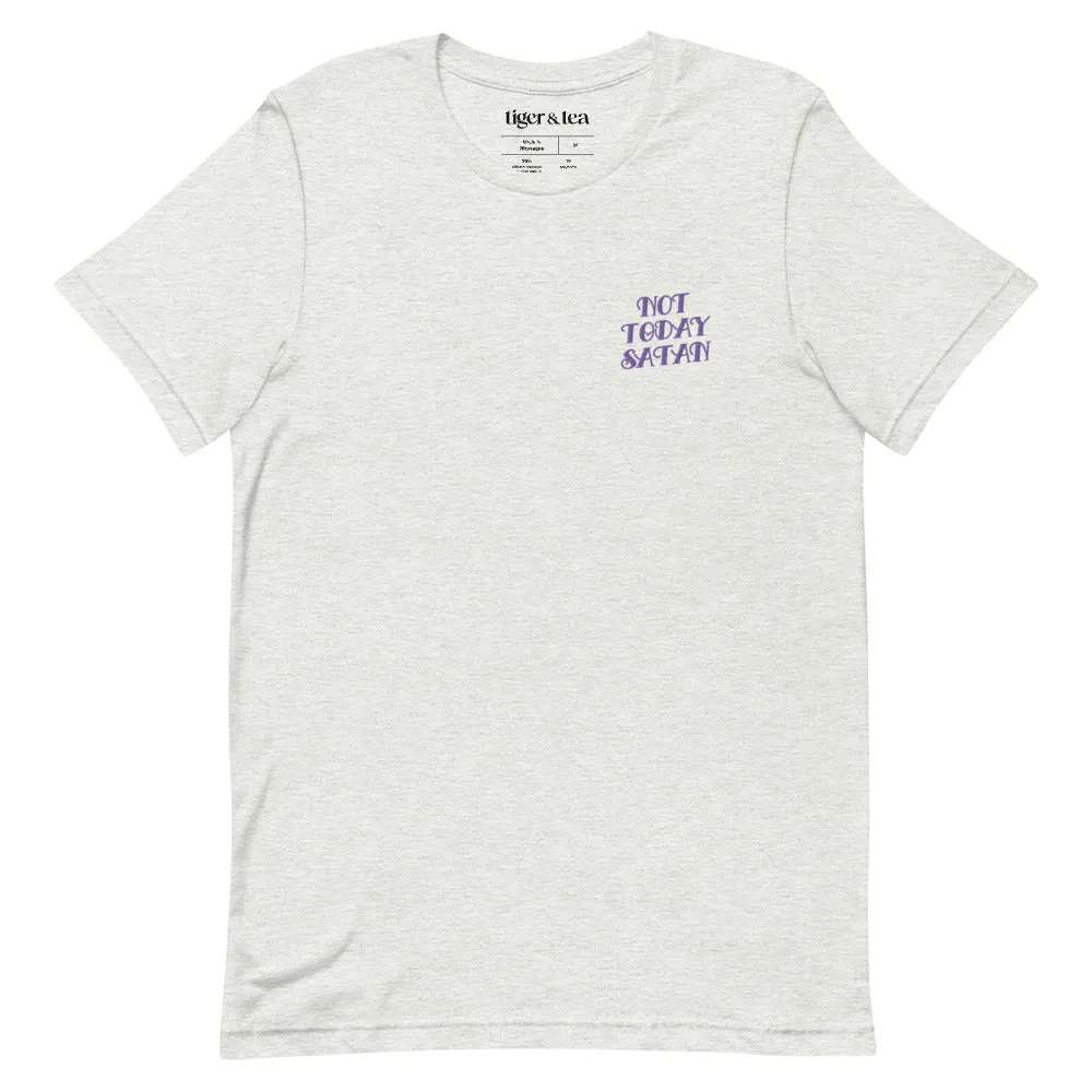 Not Today Satan Embroidered Unisex T-Shirt