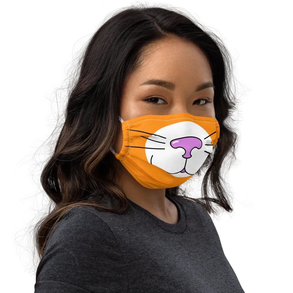 Orange Kitty Face Mask