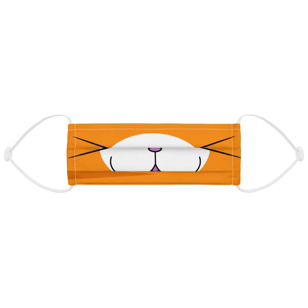 Orange Kitty Face Mask