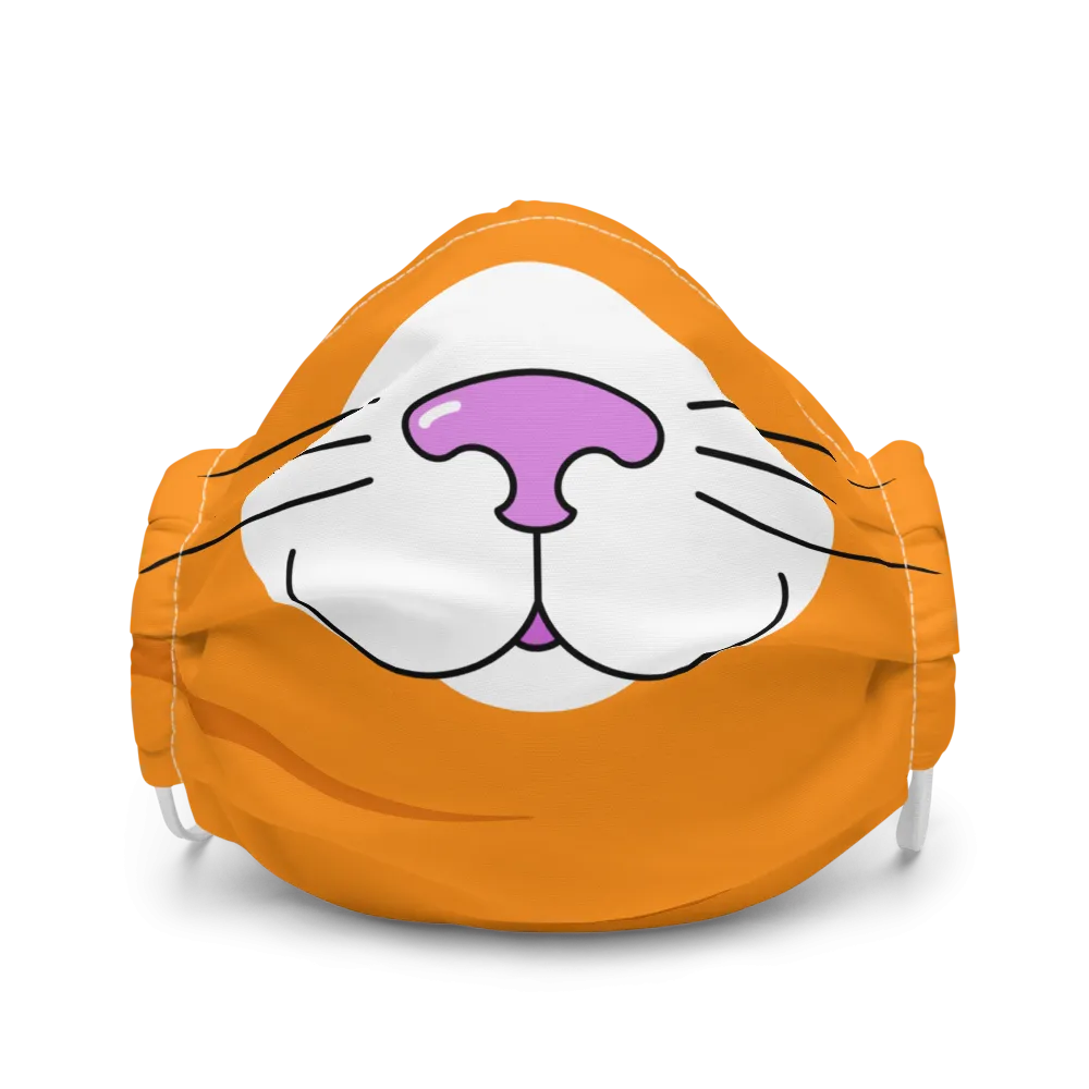 Orange Kitty Face Mask