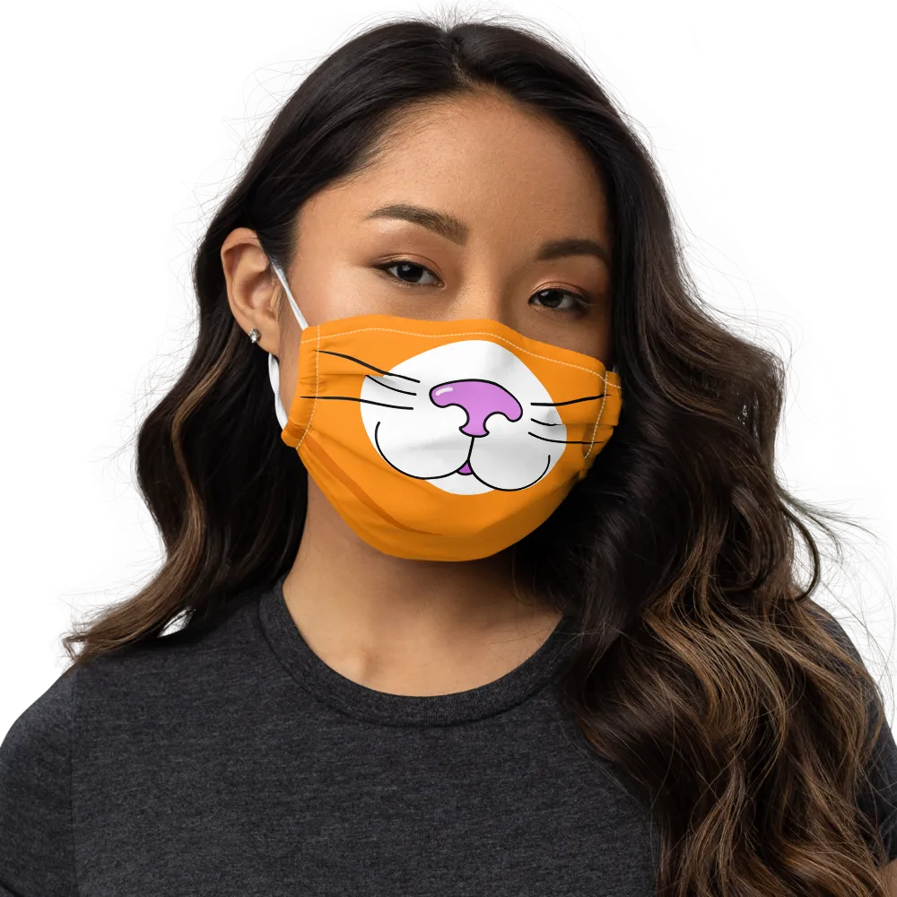 Orange Kitty Face Mask