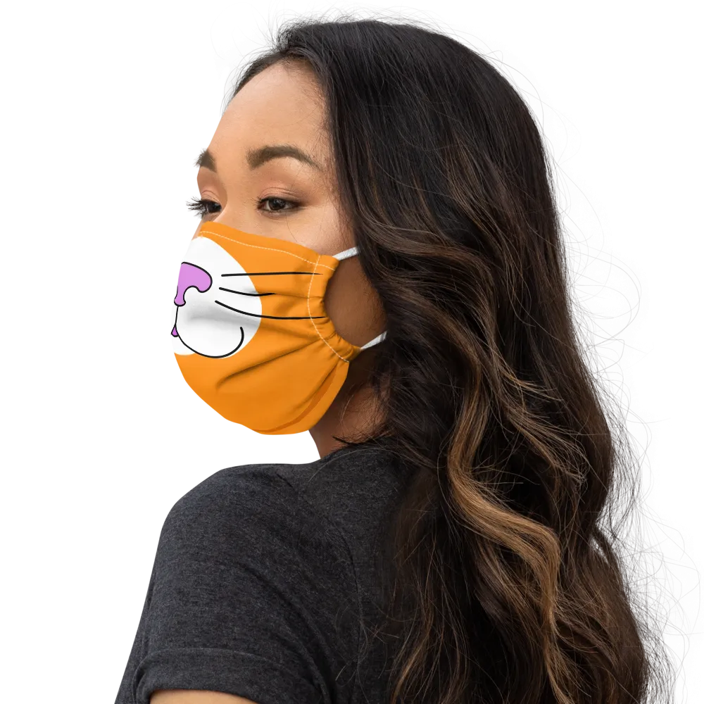 Orange Kitty Face Mask